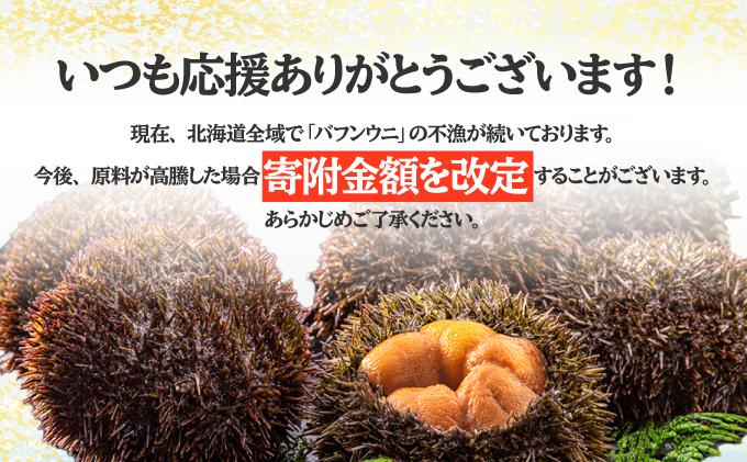 【JALふるさと納税限定】極上 北海道 噴火湾産 塩水 バフンウニ 100g 1パック ミョウバン不使用 うに ウニ 雲丹 海鮮 海の幸 魚介類 ウニ丼 お寿司 濃厚 無添加 産地直送 産直 お取り寄せ 山村水産 送料無料