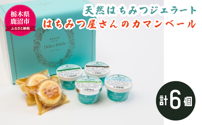 天然はちみつ ジェラート と はちみつ屋さん の カマンベール（ジェラート等6個） スイーツ お菓子 アイス シャーベット お菓子 ケーキ タルト ※北海道・沖縄・離島への配送不可
