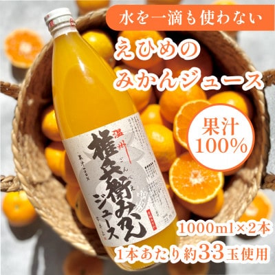 【水を一滴も使わずにみかん丸ごと絞った】プレミアムみかんジュース 1000ml×2本【C70−84】【1625559】
