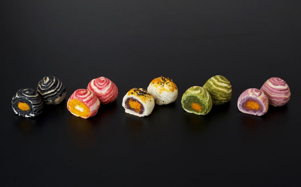 5種類のカラフルな月餅 “ナガサキムーンケーキ” 10個入 月餅 ケーキ スイーツ お菓子