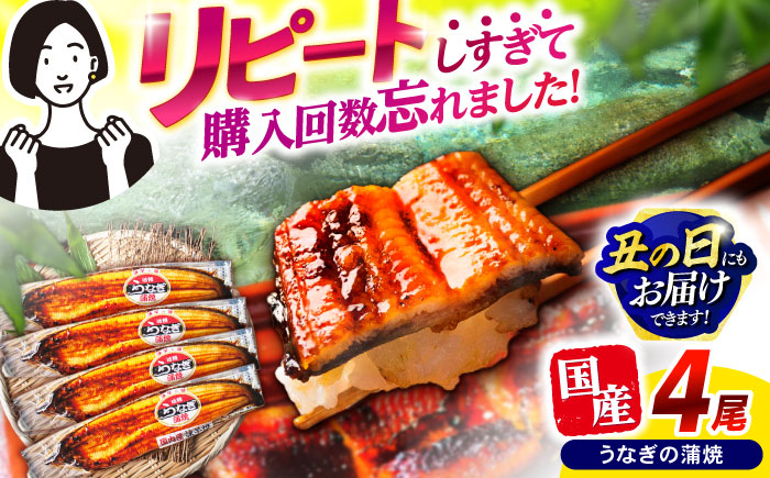 【最速発送】＜諫早淡水＞うなぎ蒲焼4尾 / うなぎ ウナギ 鰻 蒲焼き 蒲焼 かばやき うな重 ひつまぶし うな重 うな丼 冷凍  / 諫早市 / 活うなぎ問屋 諫早淡水 [AHAT007] スピード 最短 最速 発送 丑の日 土用丑の日